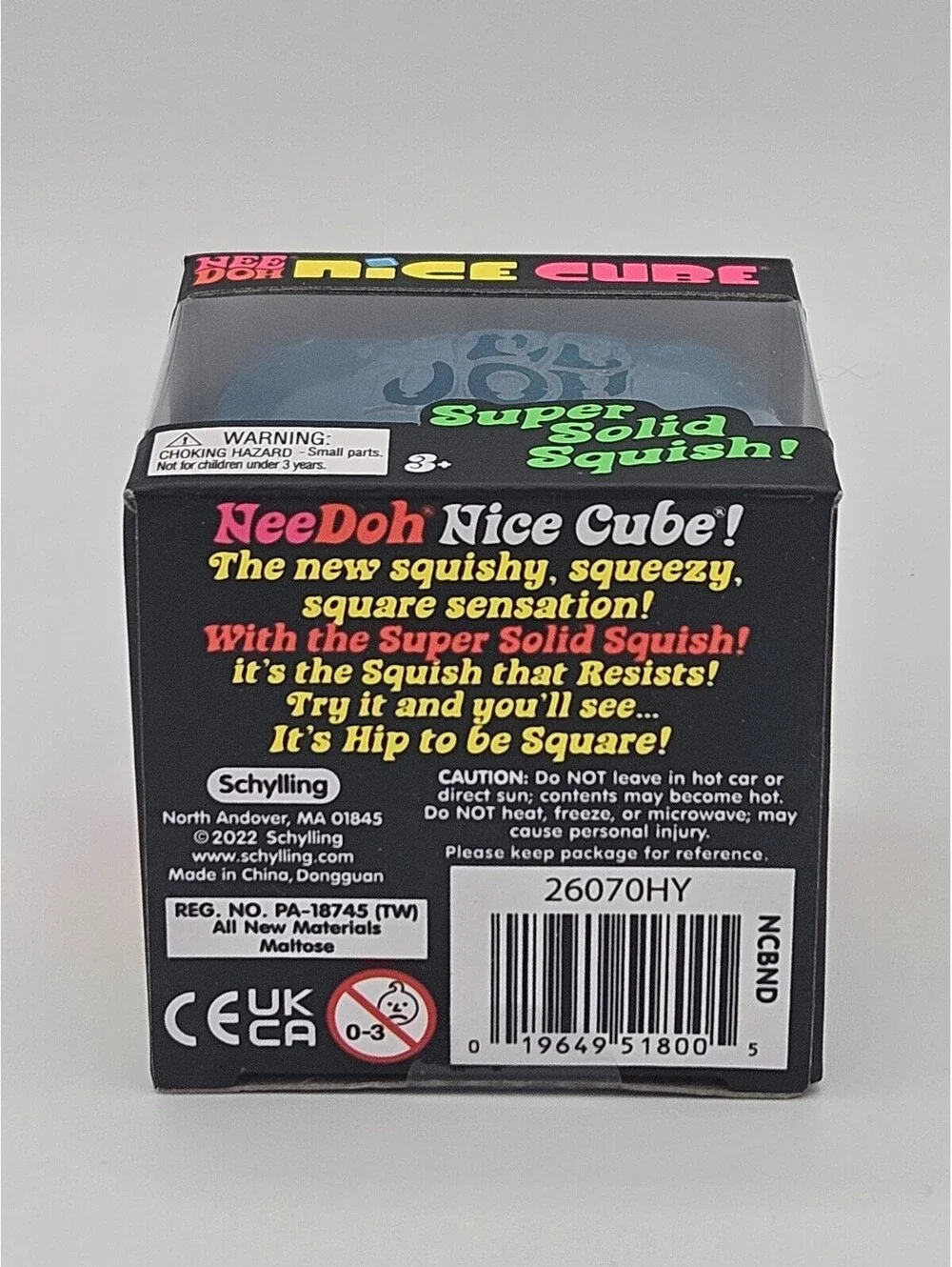 Schylling NeeDoh Nice Cube Super Solid Squish Squeeze Toy 3+